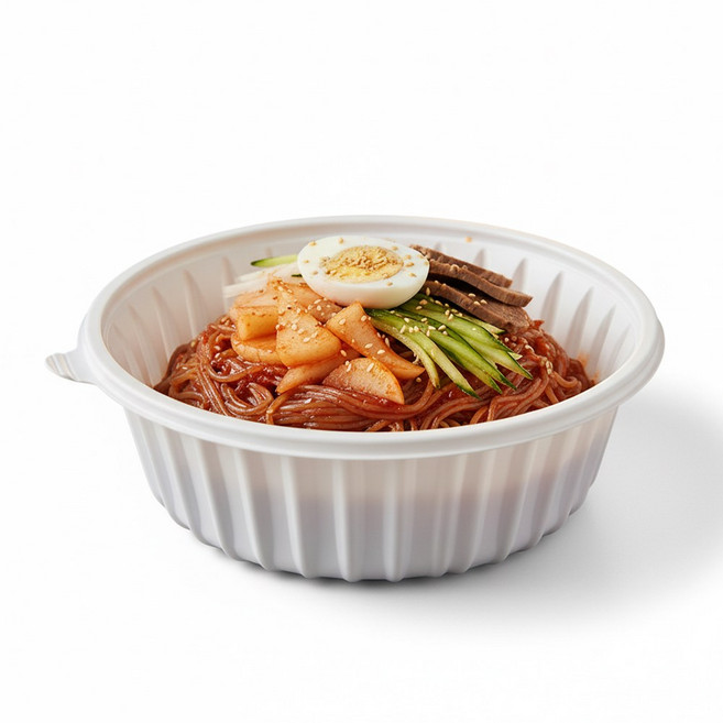 [세트]국내생산 195파이 면용기 1050ml(소)용기+뚜껑 50세트/전자레인지가능/짜장면 칼국수용기, 1개, 50세트