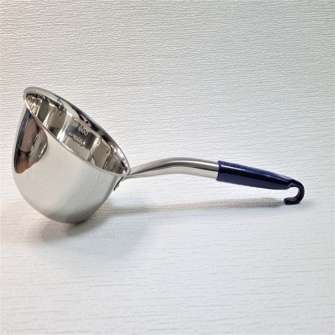 미니핸들 짧은손잡이 DE 원조 통샥구 계량 육수 대형 식당 스텐 국자 삭구, 1개