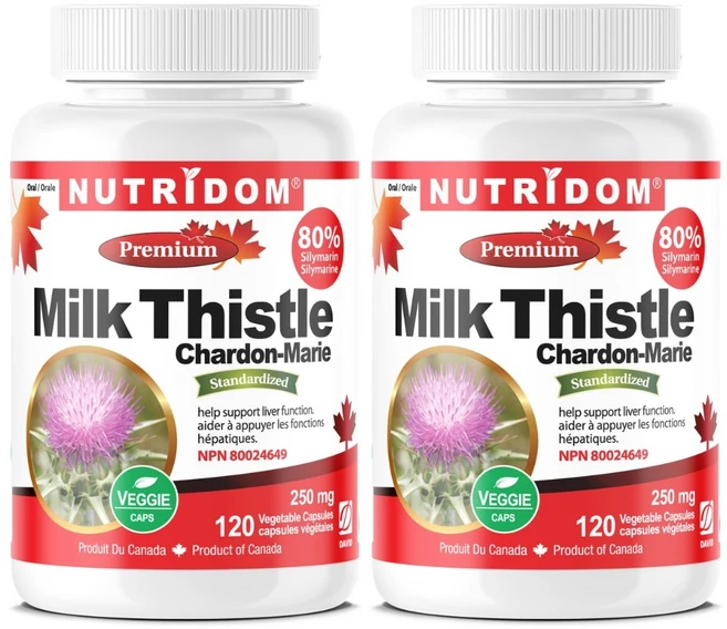 (2팩 할인) 뉴트리돔 밀크시슬 250mg 120캡슐 실리마린80% 밀크씨슬 N155, 2개, 120정 - 쿠팡