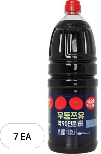 식자재왕 우동쯔유, 1.75L, 7개