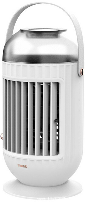 sprngra USB냉풍기 미니 이동식 얼음 선풍기 에어쿨러, 흰색