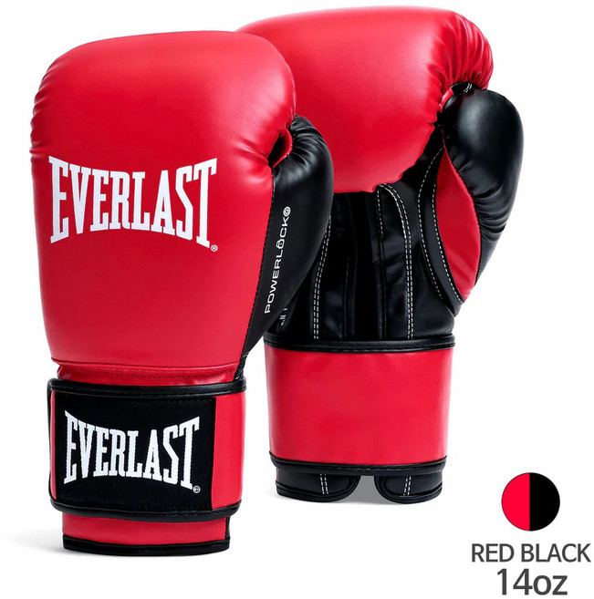에버라스트 파워락 OG 복싱 글러브 양손착용, 1세트, 레드블랙