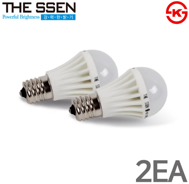 더쎈 LED 미니크립톤 전구 3W E17, 전구색, 2개