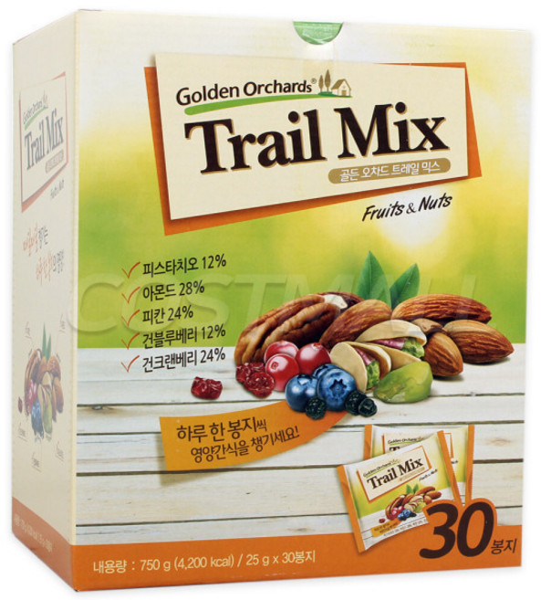 골든오차드 트레일믹스 25g X 30개 견과류 믹스넛 코스트코, 750g, 1개