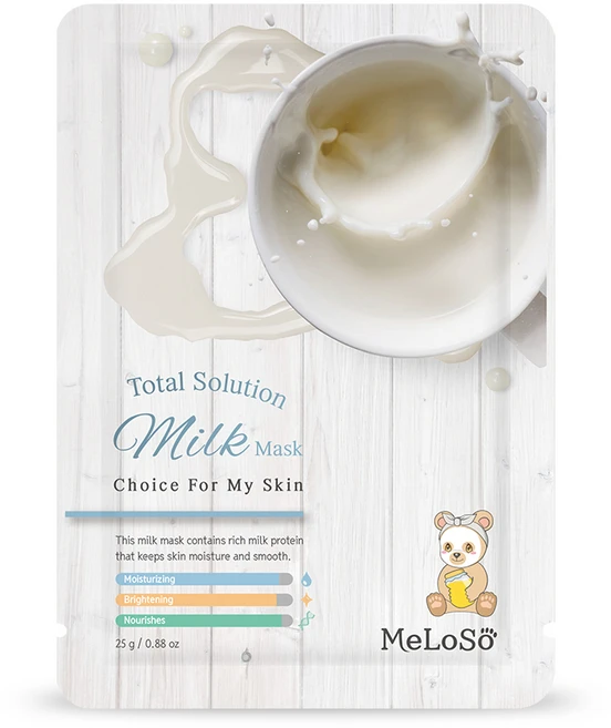 멜로소 토탈 솔루션 우유 마스크 25ml 데일리 마스크팩 시트마스크 수분팩 진정팩 저자극 민감성, 3개, 10개입 - 쿠팡
