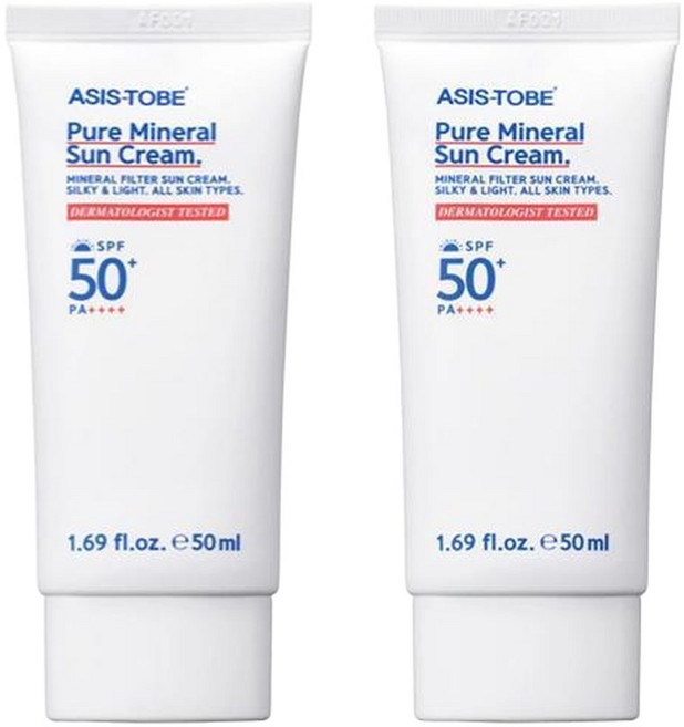 애즈이즈투비 퓨어 미네랄 선크림 50ml x 2, 2개