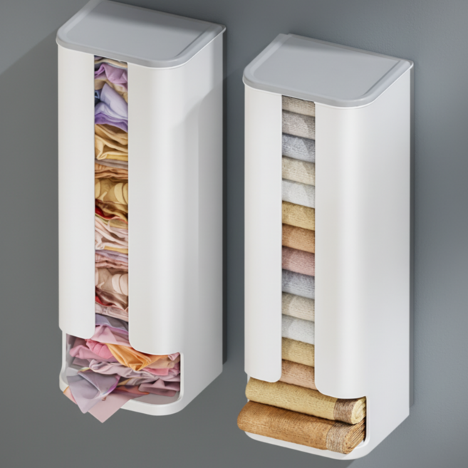 라온디 부착식 무타공 양말 속옷 정리함, 그레이, 2개