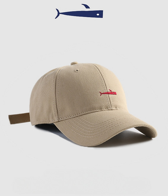 鯨魚簡約刺繡棒球帽 鴨舌帽 帽子