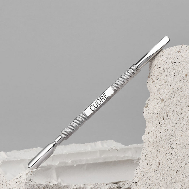 쿠오레 메탈 네일푸셔 큐티클제거 전문가용, 1개, 실버