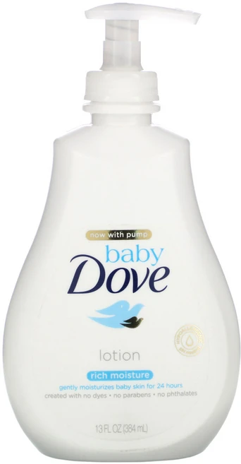 Dove 아기용 로션 리치 모이스처 384ml(13fl oz) 2팩, 1개, 384ml - 쿠팡