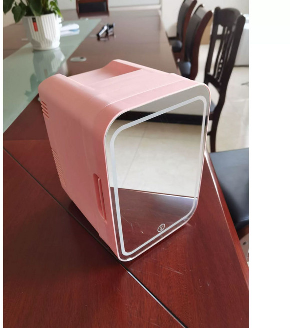 미니 뷰티 냉장고 LED 조명 화장품 보관 차량용 가정용, 기본 모델명/품번, 핑크 (사양 지정 가능)