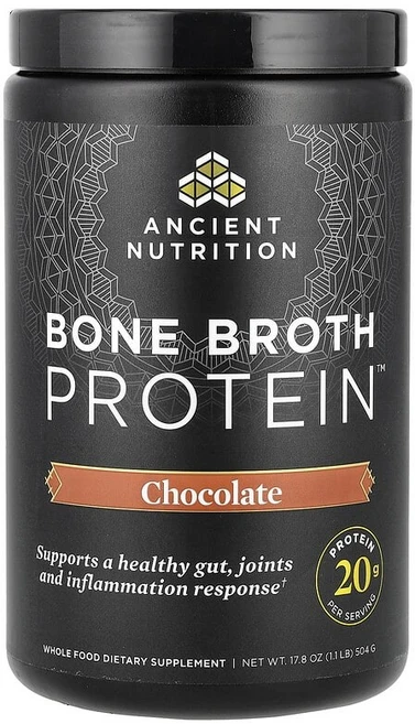 Ancient Nutrition 뼈 육수 단백질™ 초콜릿 맛 504g(1.1lb) Nutrition (에인션트 뉴트리션), 504g, 1개 - 쿠팡