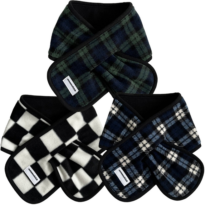 플리스 리버서블 겨울 아동 목도리