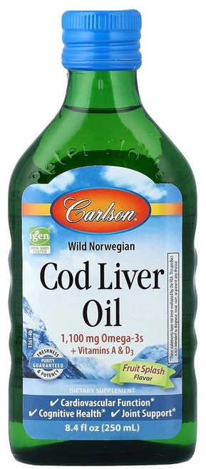 칼슨 노르웨이 자연산 대구 간유 과일 스플래시 250ml, 2개 - 쿠팡
