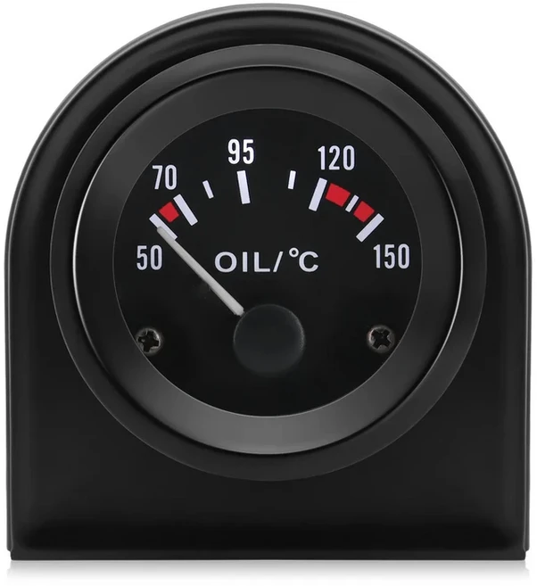 차량 미터 12V 자동차 게이지 "52mm 수온 오일 프레스 연료 전압 측정기 PSI 블랙 쉘, 05 Oil Temp Gauge