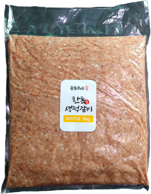 수제 생떡갈비 오리지날 5kg 한돈 동그랑땡 생반죽 업소용 대용량, 1개