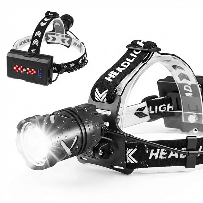 Keebright 해루질 헤드랜턴 끝판왕 XHP70.2 5000루멘 KC인증 4500mAh 대용량 방수, 1개, 블랙