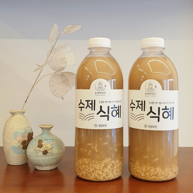 방앗간 전통식혜 수제 식혜 국산 특질금 우리쌀 식혜, 2개, 1L