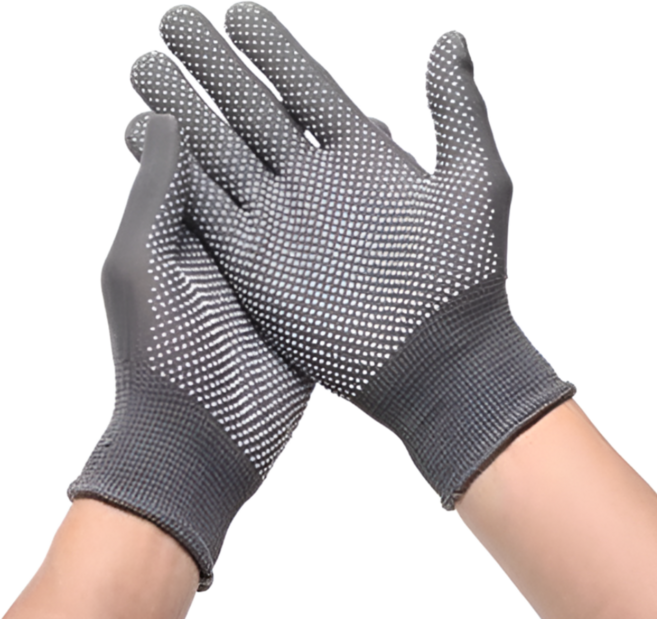 리빙플리 점박이 도트 장갑, 20세트, 그레이