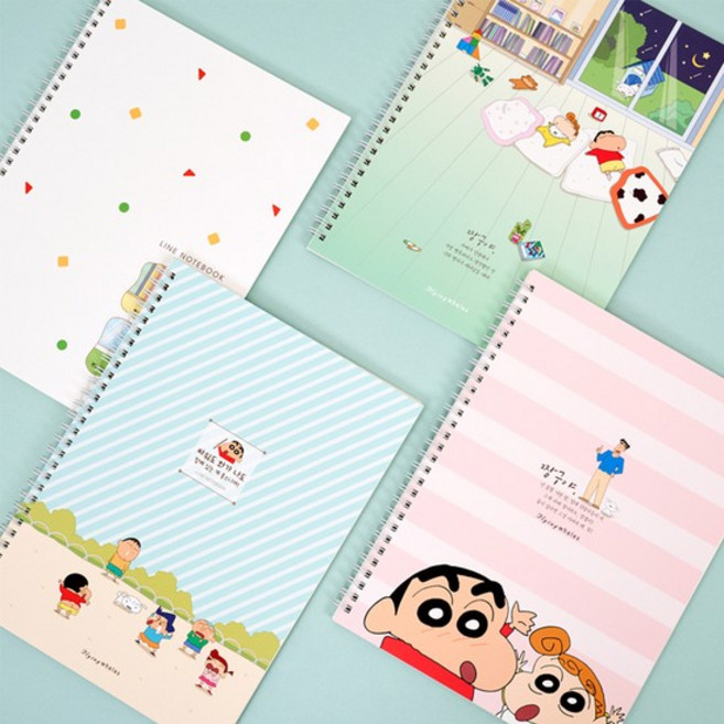 짱구는 못말려 스프링 노트 M, 함께, 색상, 1개