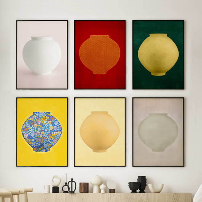 복들어오는 그림 달항아리 액자 10종, 01.화이트, 01. A3(297x420mm) 포스터만