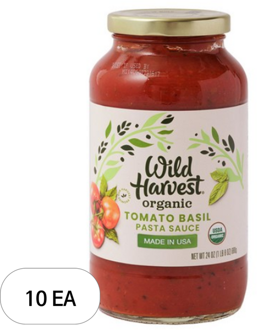 와일드하베스트 유기농 토마토 바질 파스타 소스, 680g, 10개