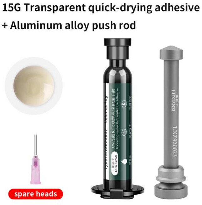 LUXIANZI UV 솔더 마스크 잉크 빠른 3S 건식 접착제 LED PCB BGA 회로 기판 용 경화 절연 보호 솔더링 페이스트 플럭스 오일, 04 LXZ923037B, 1개