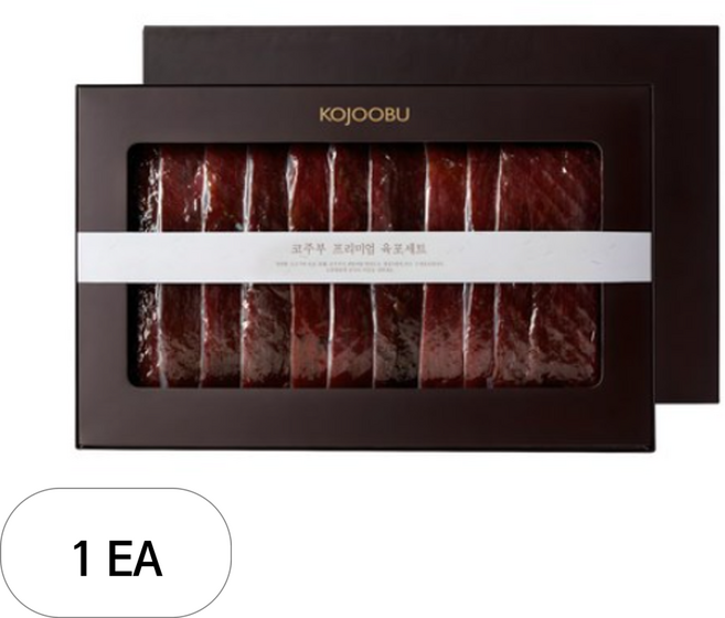 코주부 프리미엄 육포 + 쇼핑백 선물세트, 600g, 1세트