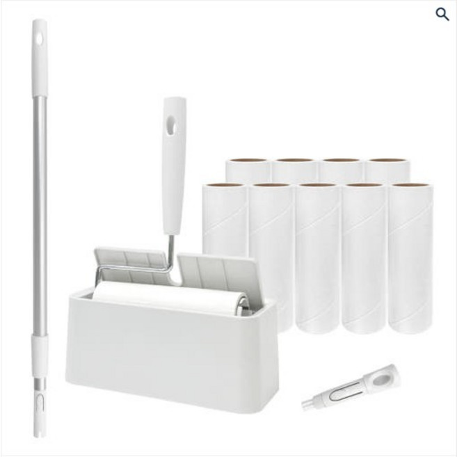 핌 사선컷팅 테이프 클리너 스텐드형 본품 + 틈새솔 + 2단조절파이프 + 거치대 +리필 10p, 2세트