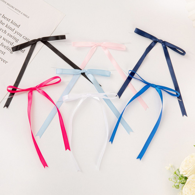 이벤트홀릭 1초 완성 리본 완제품 50개입 빵끈 선물 포장, 1개, 03.블랙(50개)