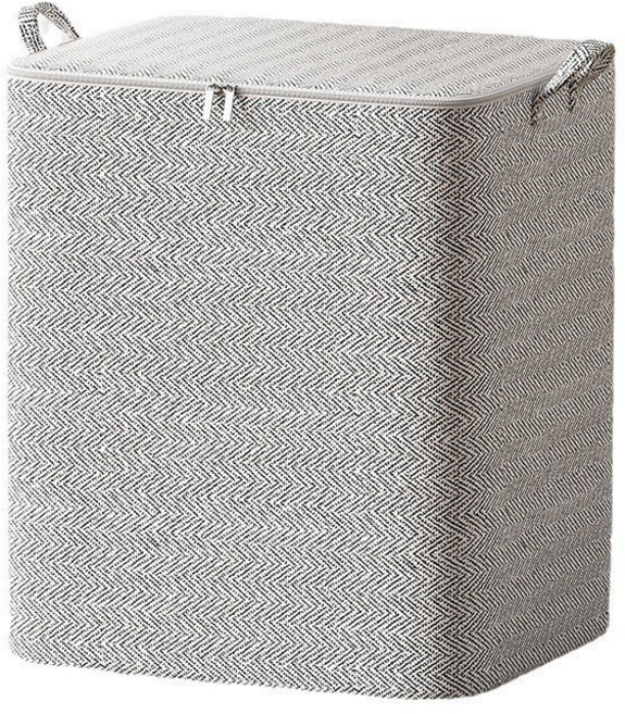 옷정리 수납함 리빙박스 수납함 대용량 지퍼형 공간정리 가정용, 회색, 1개