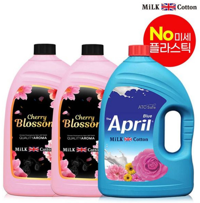 밀크코튼 유연제 3.06L 벚꽃에디션향 2개 +에이프릴향 1개30879673