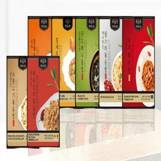 한우물볶음밥 명작 7종, 25개, 210g