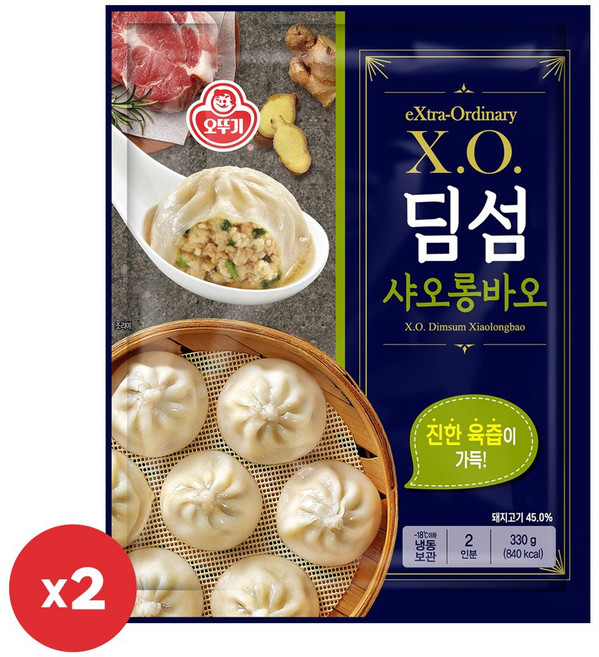 오뚜기 X.O. 딤섬 샤오롱바오 (330gx2) 2개, 4개, 330g