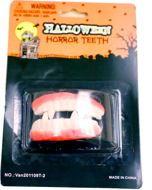 23 할로윈 가짜피 호러분장, 1개, 08_드라큐라 이빨