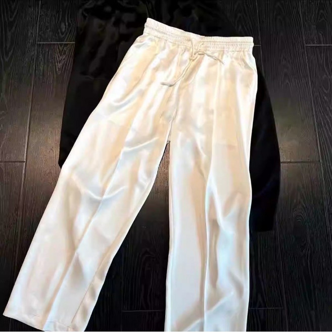 zizi 남자 실크바지 레그바지 시원한바지 간지핏 캐주얼 데일리 일자바지 와이드 바지73