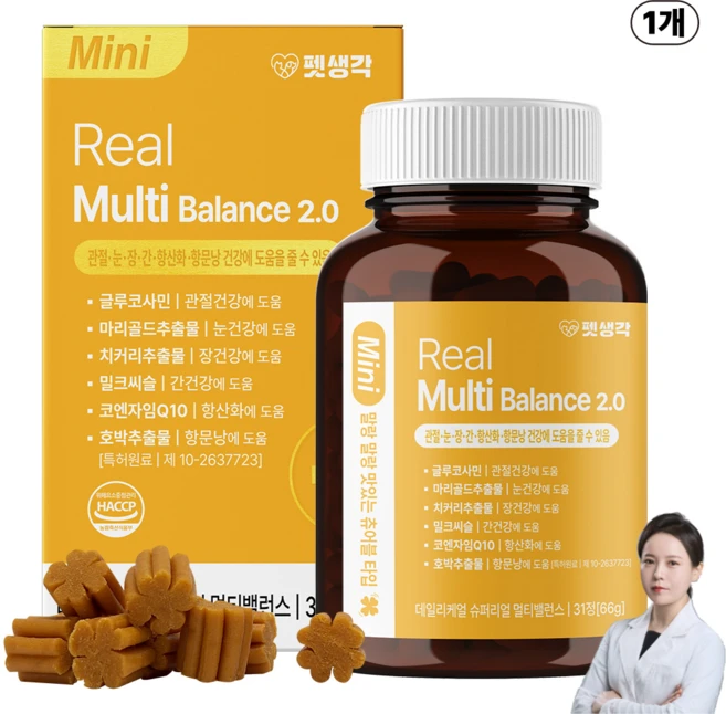 펫생각 강아지 데일리케얼 영양제, 66g, 종합영양제, 1개 - 쿠팡