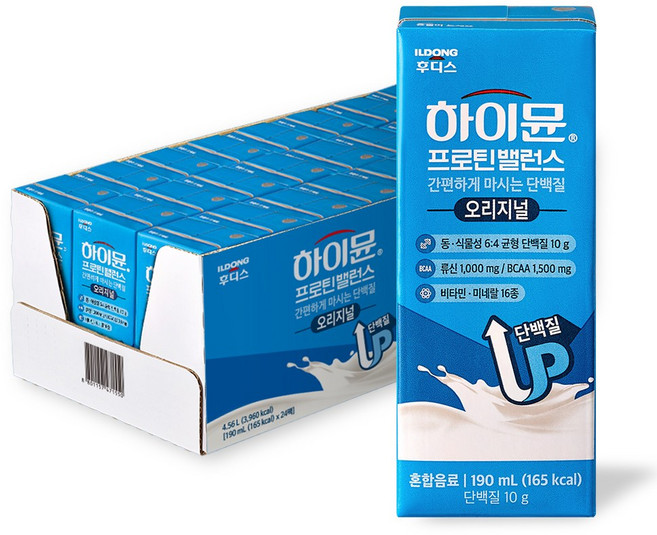 하이뮨 프로틴 밸런스 드링크믹스 RTD, 190ml, 24개