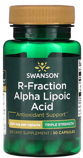 스완슨 스완슨 R-프랙션 알파 리포산 더블 스트렝스 300mg 30캡슐, 1개, 30정