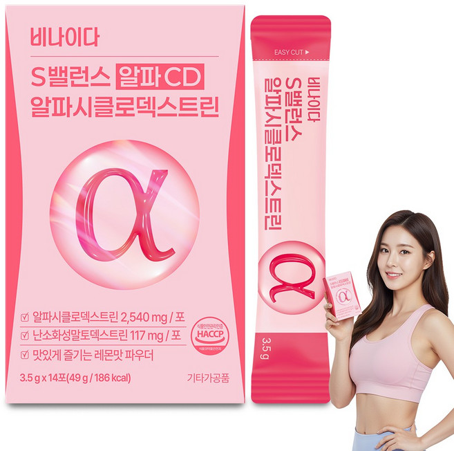 비나이다 S밸런스 알파CD 분말 식약청인증 다이어트 알파시클로덱스트린 난소화말성덱스트린, 1개, 49g