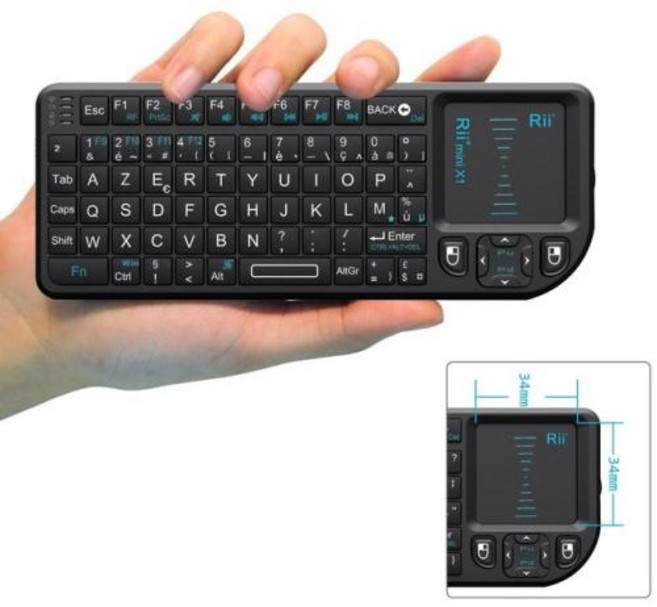 Rii X1 2.4GHz 미니 무선 키보드 안드로이드 TV 박스/PC/노트북용 터치 패드 영어/RU/ES/FR, 5) French Keyboard, 5) French Keyboard, 5) French Keyboard