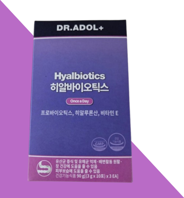 닥터아돌 히알바이오틱스 질 유래 유산균 90g 피쉬콜라겐 크랜베리 농축 분말, 2박스