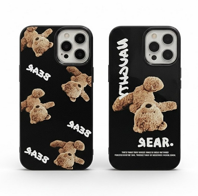 쿠잉제이 블랙베어 아이폰 케이스 슬림