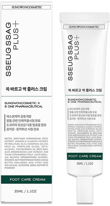 더 위드 쓱싹 플러스 크림 35ml 1개 손발톱 진균 케어 피부진정 보습 - 쿠팡