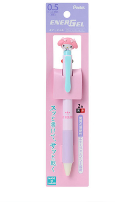 옐상 산리오 마스코트 에너겔 2색 볼펜 6종, 1개, 마이멜로디