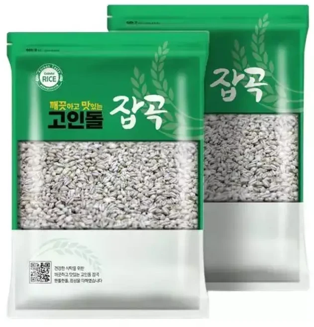 25년산 국내산 늘보리쌀 2kg (1kg 2개), 1개