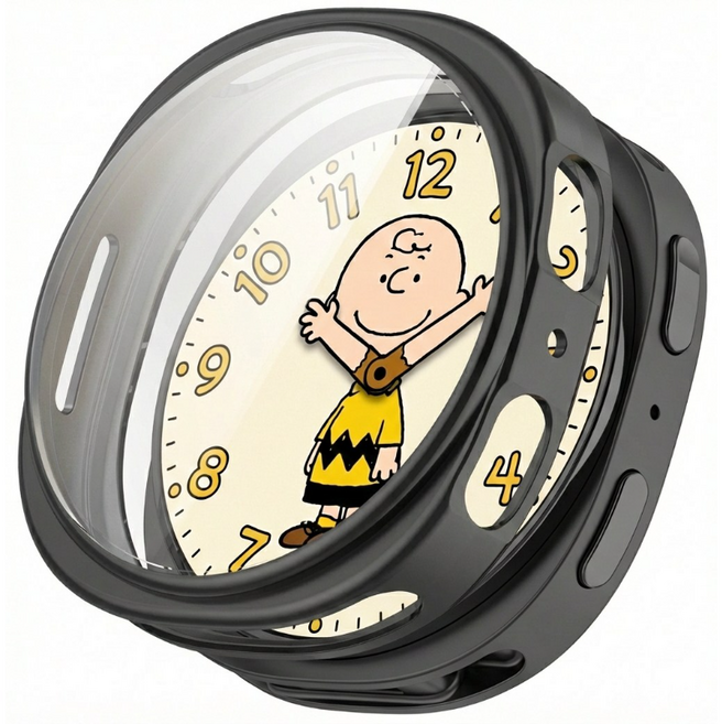 갤럭시워치9 8 호환 풀커버 실리콘 보호 케이스 40mm 44mm, 블랙, 1개