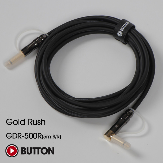 버튼 Button Gold Rush Cable 기타 & 베이스 케이블 5m (GDR500R), *, 1개