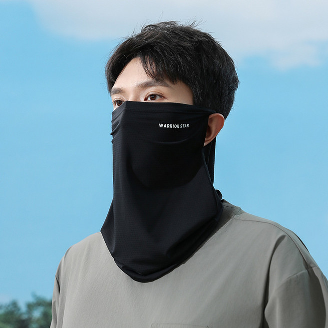 휴니본 남성용 자외선 차단 쿨링 마스크, 차콜, 1개