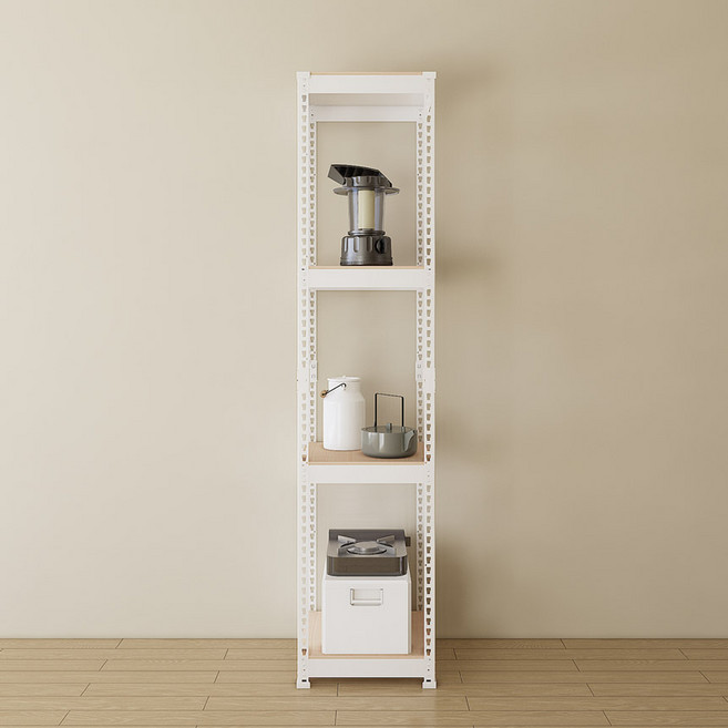 틈새선반 철제 냉장고 세탁기 옆 수납 정리, 화이트